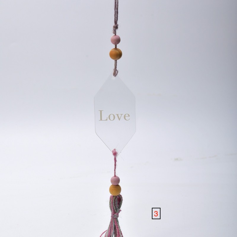 Μπομπονιέρα Plexi Glass Love πολυγωνικό